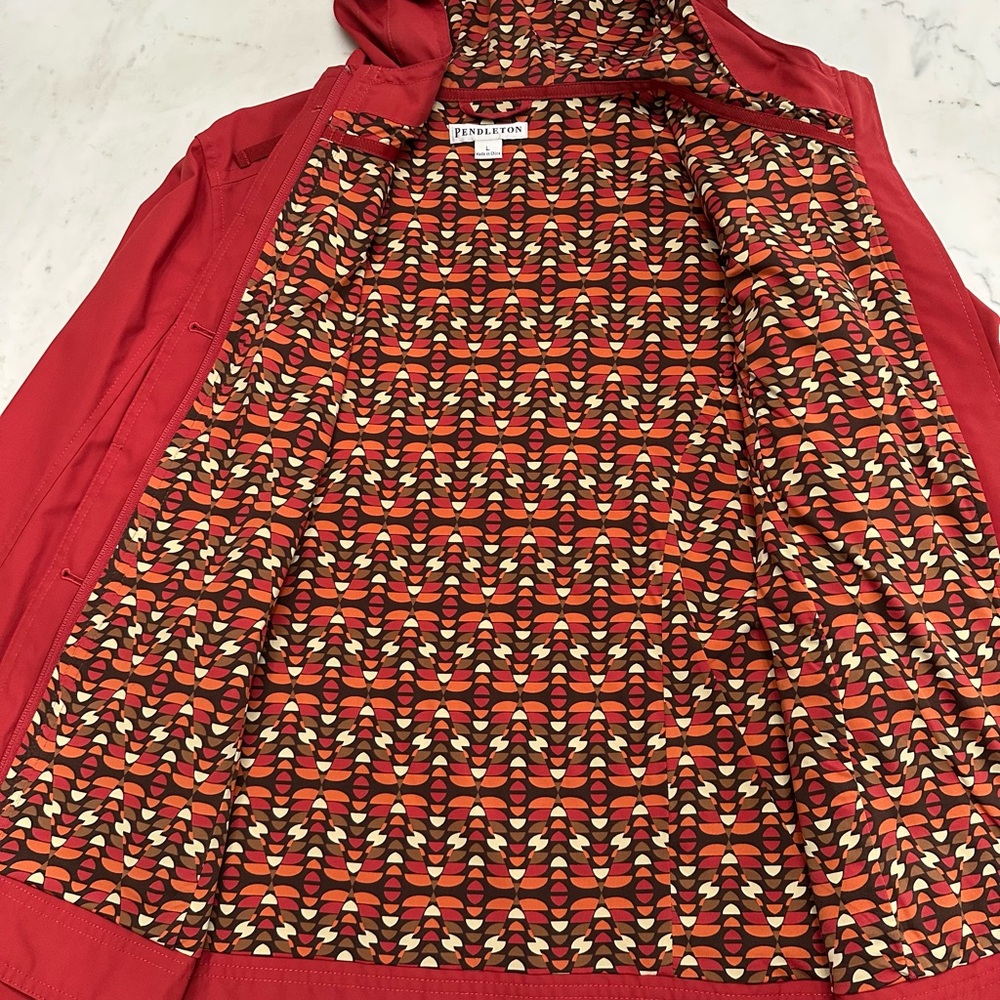 Pendleton Red Jacket With Patterned Lining - image 3